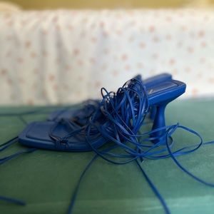 Zara blue strappy sandals make me an offer